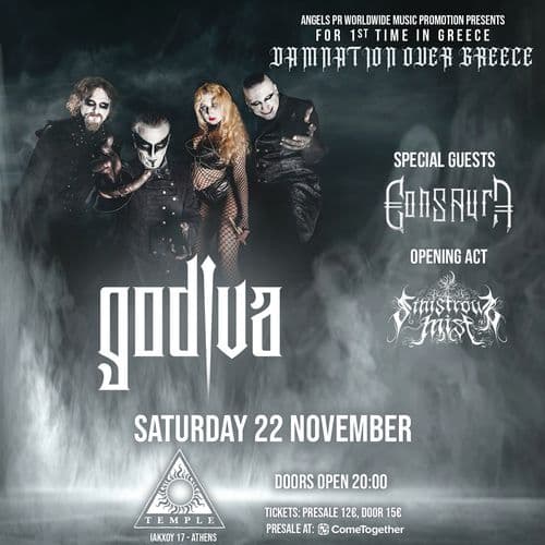 GODIVA  “DAMNATION OVER GREECE” // 22 Νοεμβρίου // live at Black Temple Athens